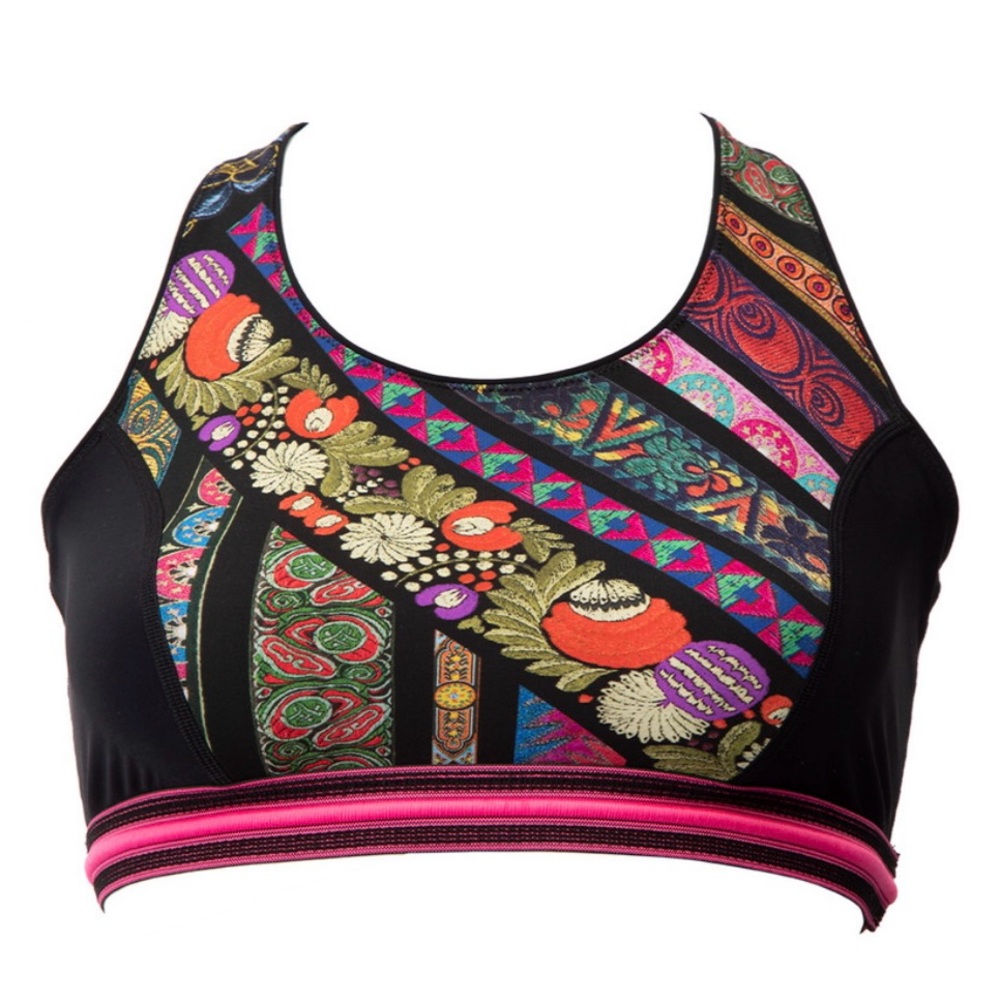 ETRO - Multicolored patterned crop top. Bralette racerback style. Size: Medium